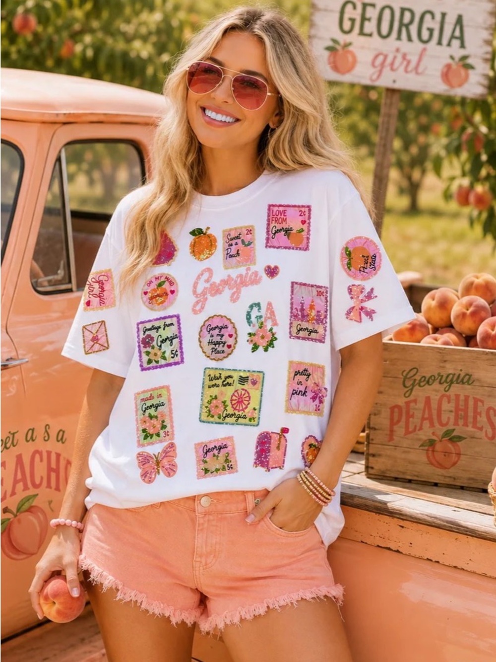 Hazel Mae Boutique Georgia Girl T-shirt NWT